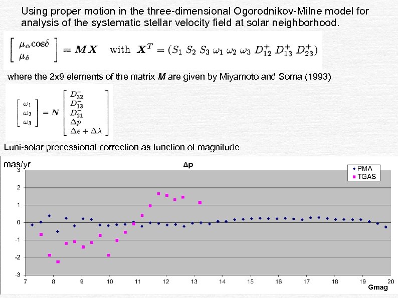 Using proper motion in the three-dimensional Ogorodnikov-Milne model for analysis of the systematic stellar