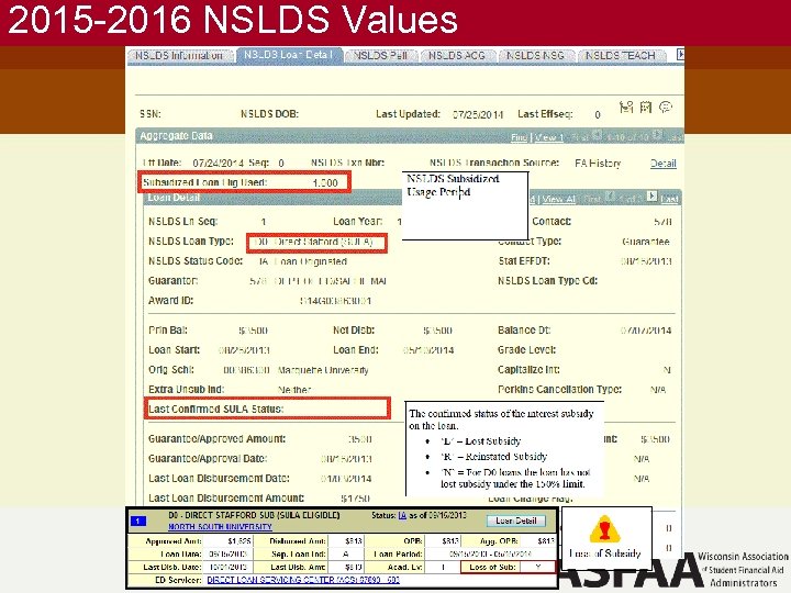 2015 -2016 NSLDS Values 144 