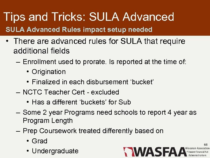 Tips and Tricks: SULA Advanced Rules impact setup needed • There advanced rules for