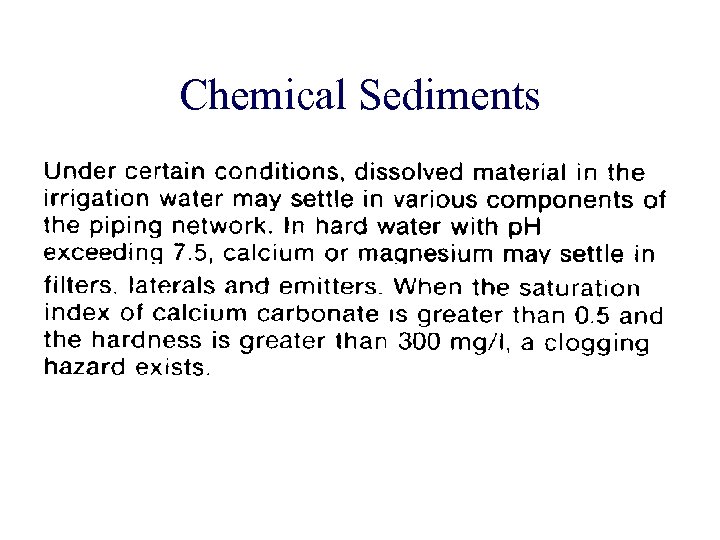 Chemical Sediments 
