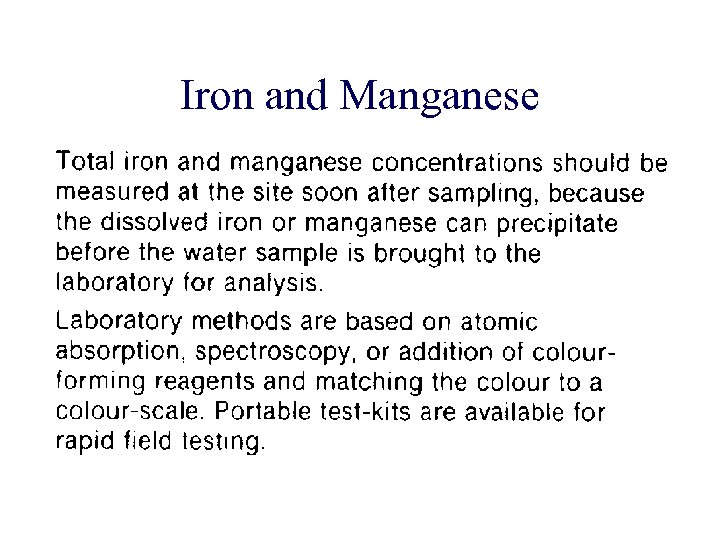 Iron and Manganese 