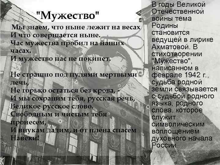  В годы Великой Отечественной 