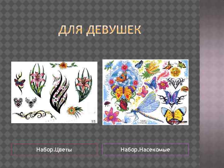 Набор. Цветы Набор. Насекомые 