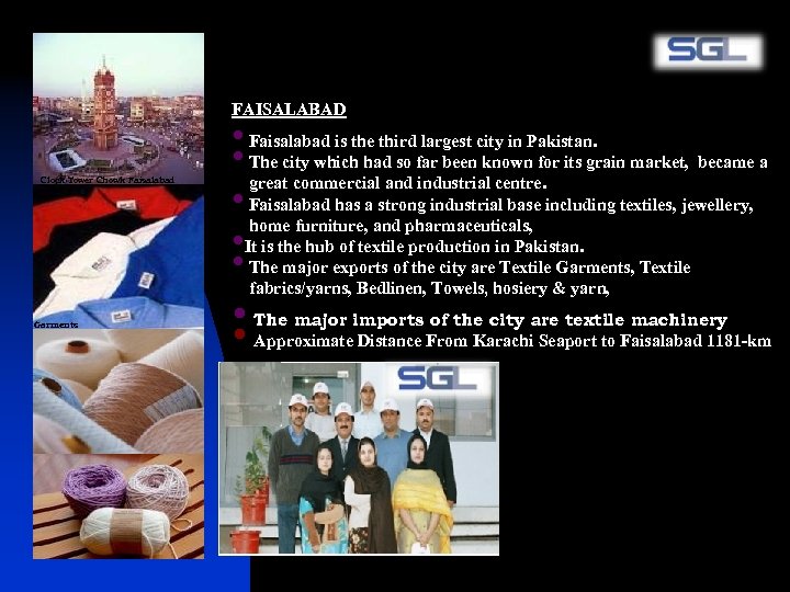 FAISALABAD Clock Tower Chowk Faisalabad Garments • Faisalabad is the third largest city in