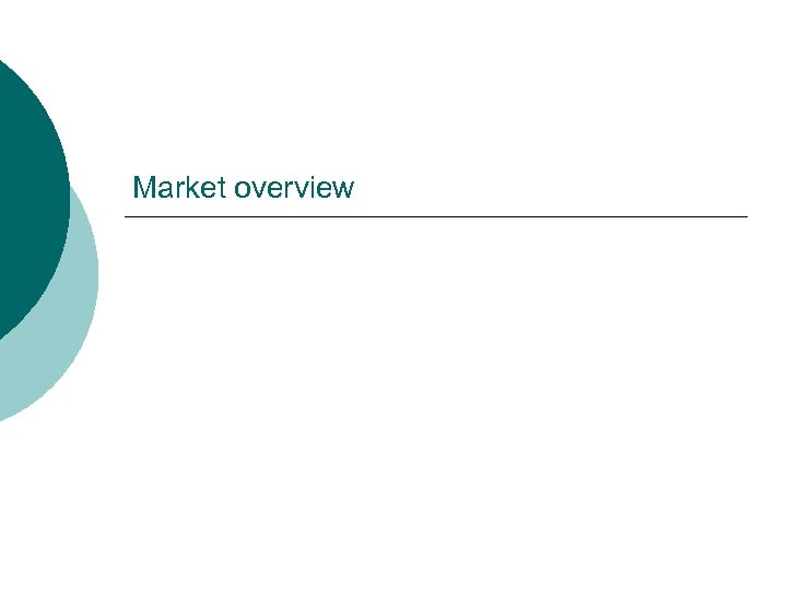 Market overview 