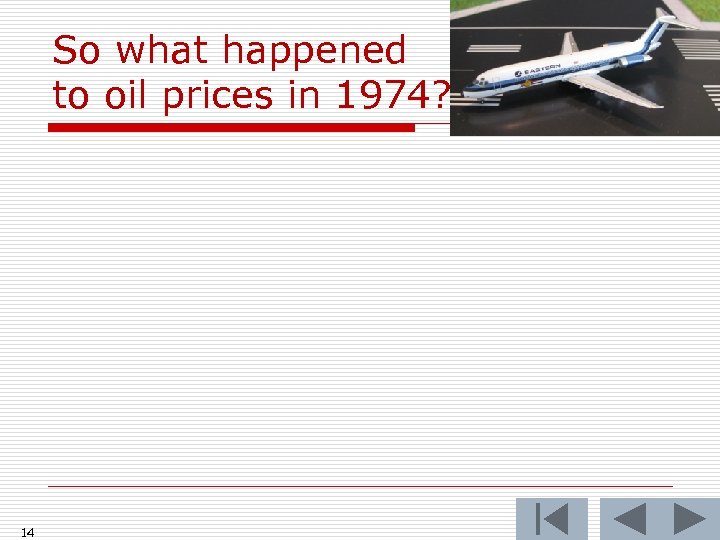 So what happened to oil prices in 1974? 14 