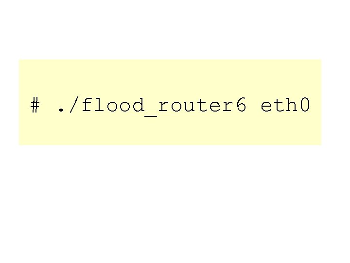 #. /flood_router 6 eth 0 