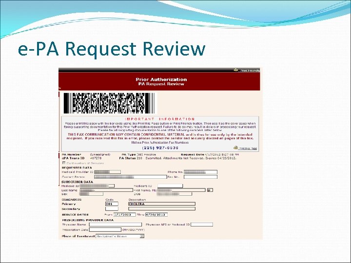 e-PA Request Review 