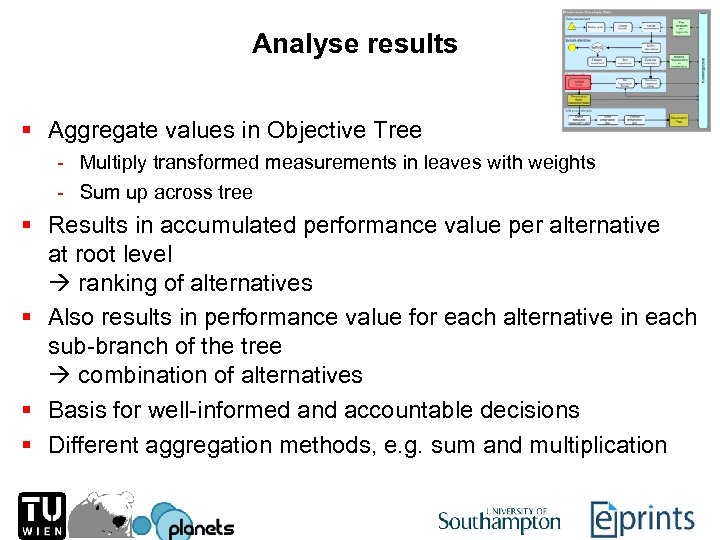 Analyse results § Aggregate values in Objective Tree - Multiply transformed measurements in leaves