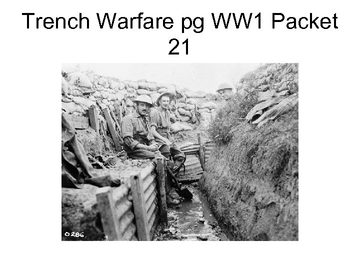 Trench Warfare pg WW 1 Packet 21 