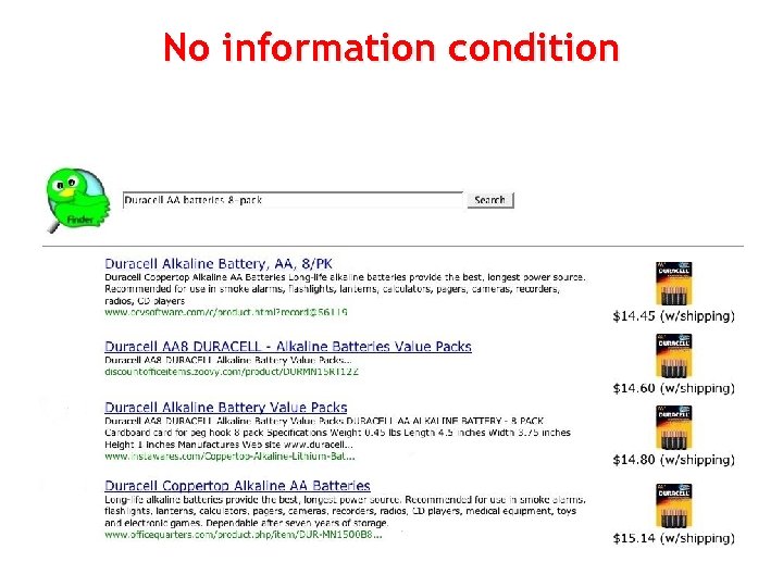 No information condition 86 