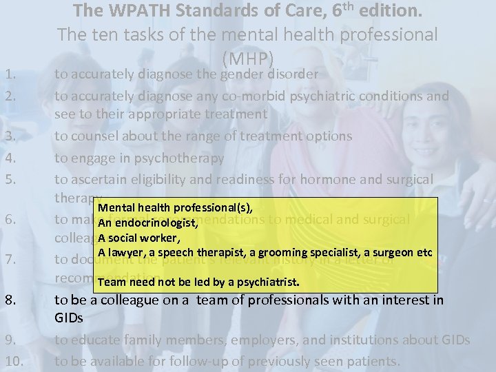 1. 2. 3. 4. 5. 6. 7. 8. 9. 10. The WPATH Standards of