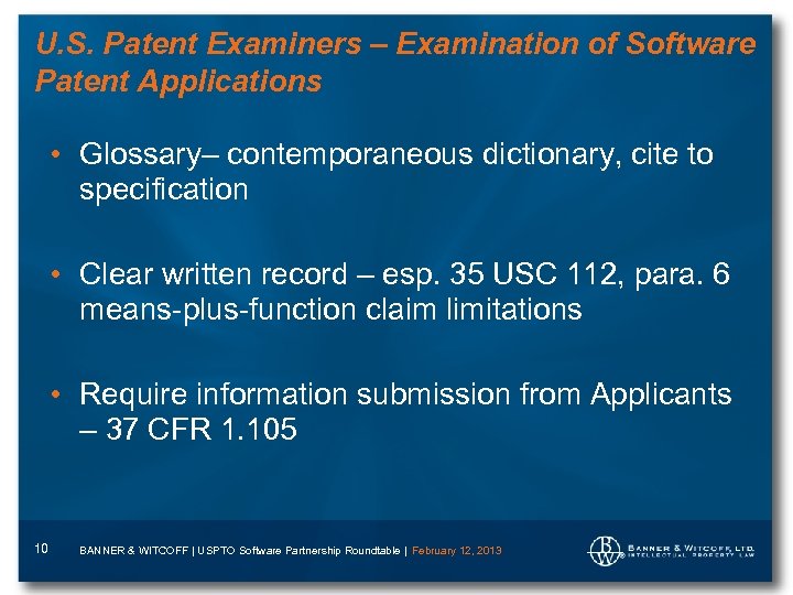 U. S. Patent Examiners – Examination of Software Patent Applications • Glossary– contemporaneous dictionary,
