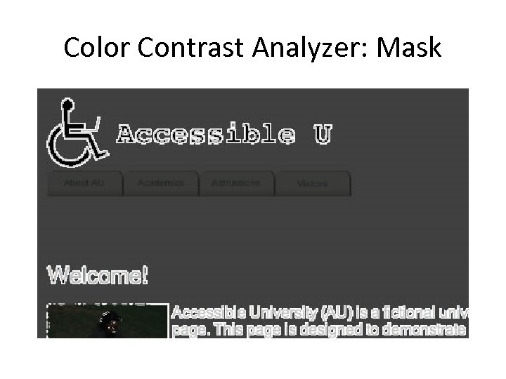 Color Contrast Analyzer: Mask 