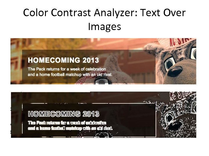 Color Contrast Analyzer: Text Over Images 