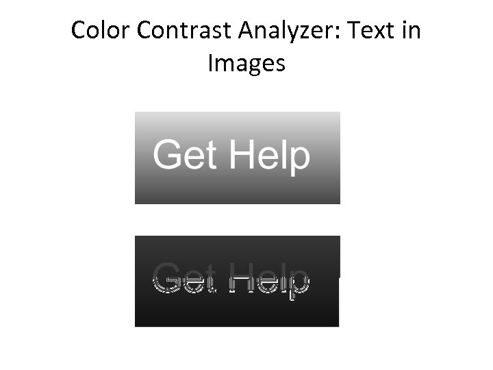 Color Contrast Analyzer: Text in Images 