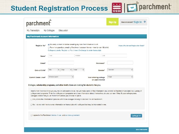Student Registration Process 