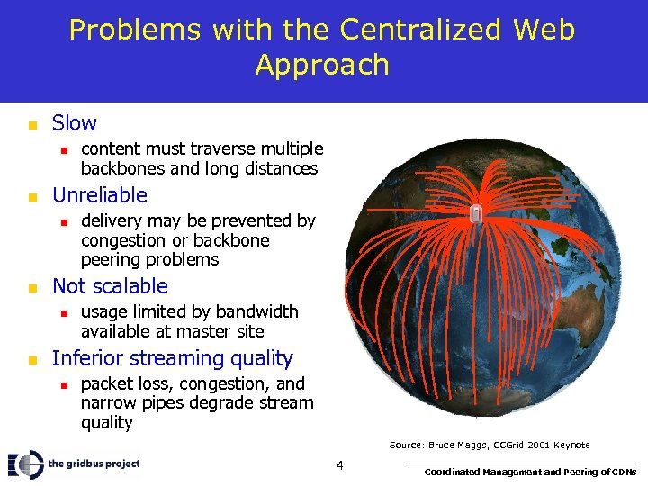 Problems with the Centralized Web Approach n Slow n n Unreliable n n delivery