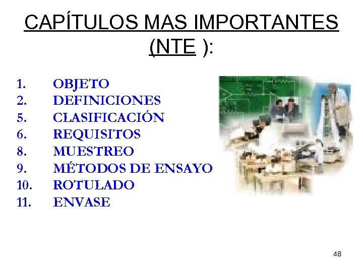 CAPÍTULOS MAS IMPORTANTES (NTE ): 1. 2. 5. 6. 8. 9. 10. 11. OBJETO