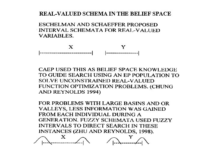 REAL-VALUED SCHEMA IN THE BELIEF SPACE 