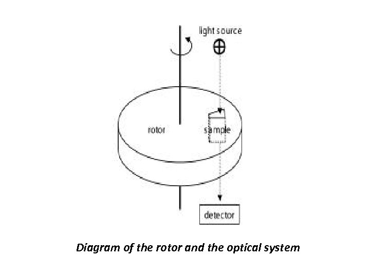 Diagram of the rotor and the optical system 