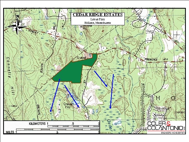 CEDAR RIDGE ESTATES Locus Plan Holliston, Massachusetts 