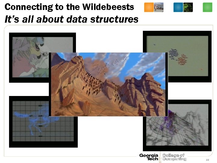 Connecting to the Wildebeests It’s all about data structures 22 