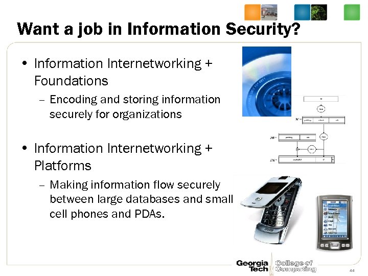 Want a job in Information Security? • Information Internetworking + Foundations – Encoding and