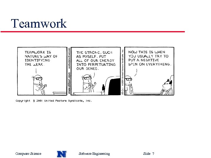 Teamwork Computer Science Software Engineering Slide 7 