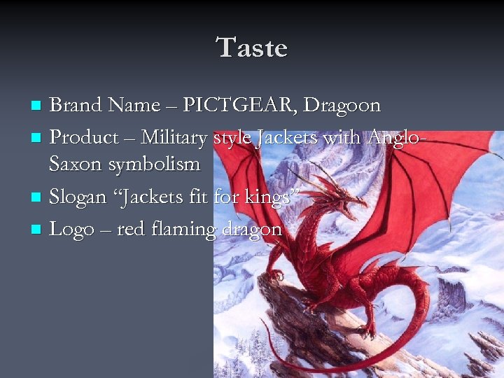 Taste Brand Name – PICTGEAR, Dragoon n Product – Military style Jackets with Anglo.