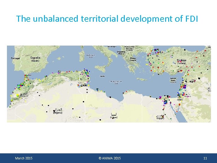 The unbalanced territorial development of FDI March 2015 © ANIMA 2015 11 