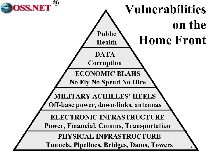 ® Public Health Vulnerabilities on the Home Front DATA Corruption ECONOMIC BLAHS No Fly
