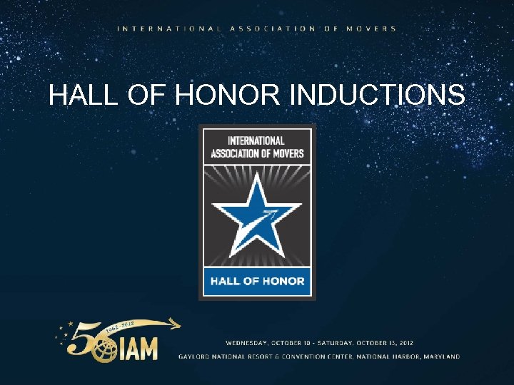 HALL OF HONOR INDUCTIONS 