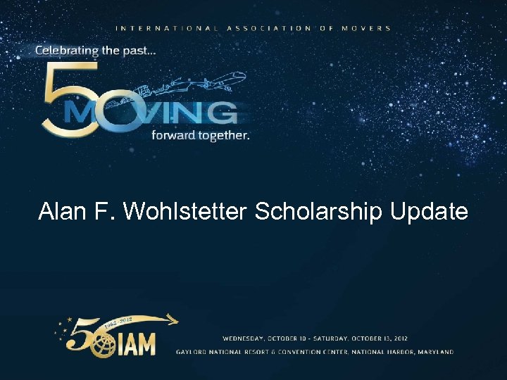 Alan F. Wohlstetter Scholarship Update 