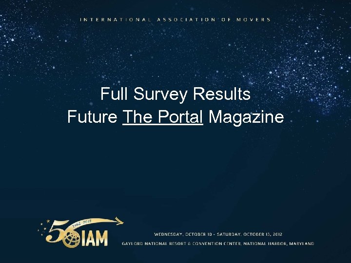 Full Survey Results Future The Portal Magazine 