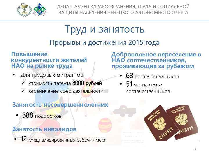 ДЕПАРТАМЕНТ ЗДРАВООХРАНЕНИЯ, ТРУДА И СОЦИАЛЬНОЙ ЗАЩИТЫ НАСЕЛЕНИЯ НЕНЕЦКОГО АВТОНОМНОГО ОКРУГА Труд и занятость Прорывы