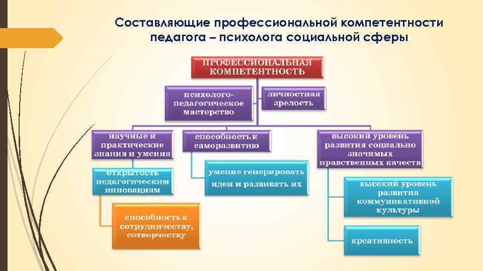 Составляющие профессиональной компетентности педагога – психолога социальной сферы 