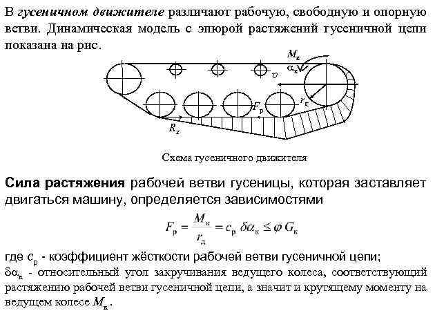 Схема гусеничного движителя