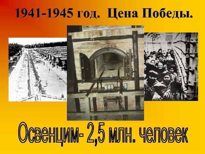 1941 -1945 год. Цена Победы. 