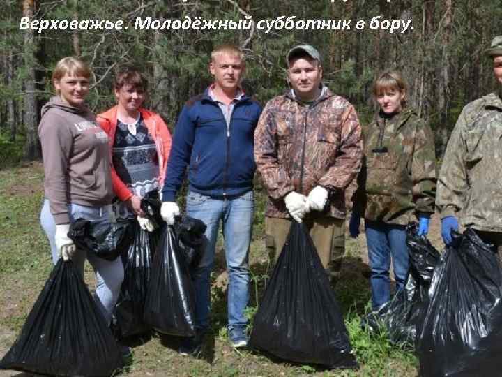 Верховажье. Молодёжный субботник в бору. 