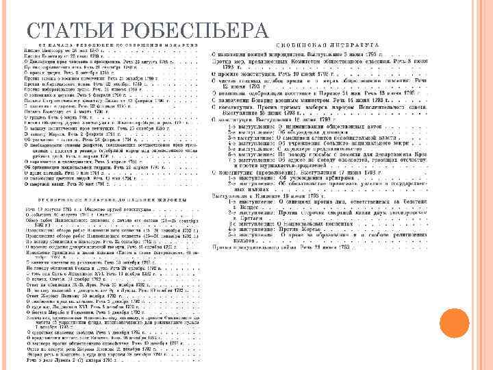 СТАТЬИ РОБЕСПЬЕРА 