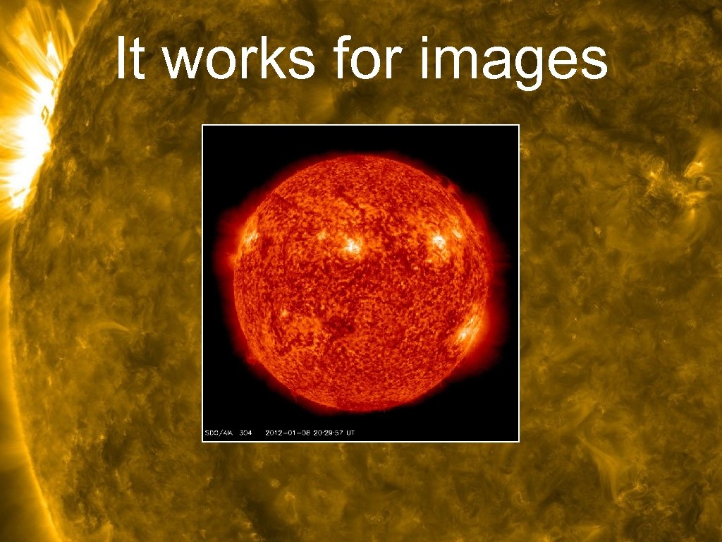 It works for images 