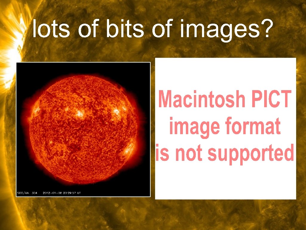 lots of bits of images? 