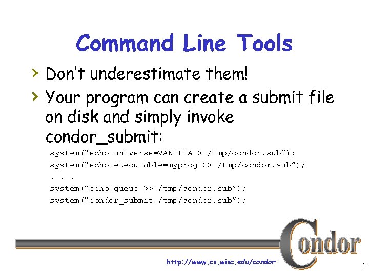 Command Line Tools › Don’t underestimate them! › Your program can create a submit