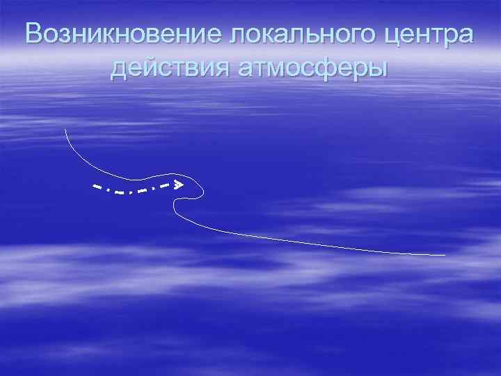 Возникновение локального центра действия атмосферы 