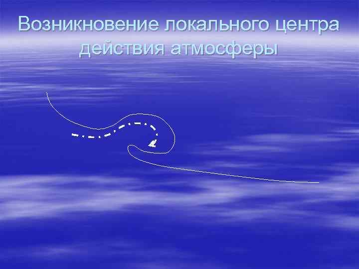 Возникновение локального центра действия атмосферы 