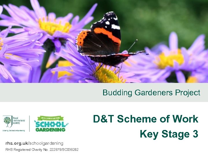 Budding Gardeners Project D&T Scheme of Work Key Stage 3 rhs. org. uk/schoolgardening RHS