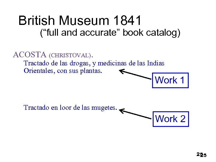 British Museum 1841 (“full and accurate” book catalog) ACOSTA (CHRISTOVAL). Tractado de las drogas,