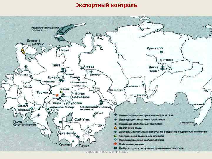 Экспортный контроль Покровский К. К. © НИЯУ 2012 43 