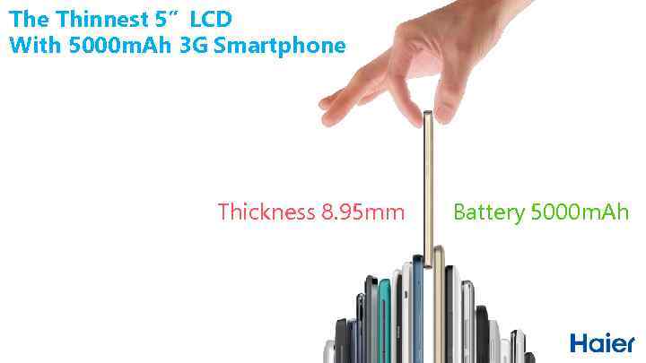 The Thinnest 5”LCD With 5000 m. Ah 3 G Smartphone Thickness 8. 95 mm